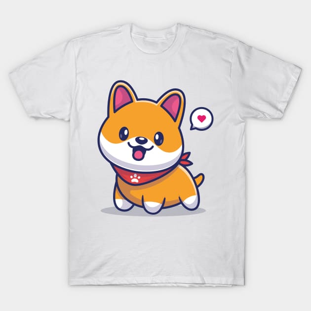 Cute Kawaii Dog T-Shirt by Seedsplash